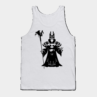 Lich minimal silhouette white Tank Top